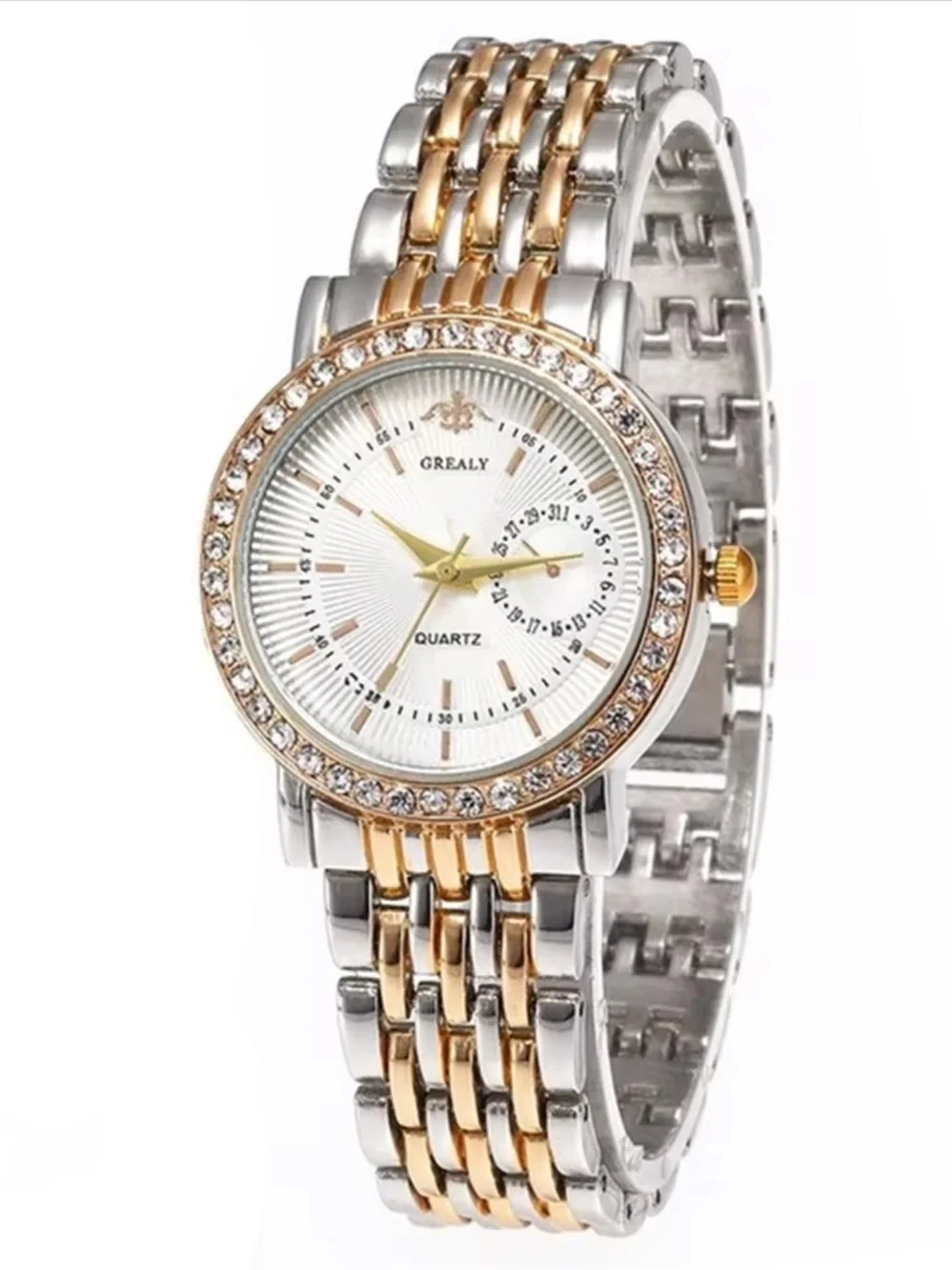 Two-Tone Gold & Silver Women's Bracelet Watch by